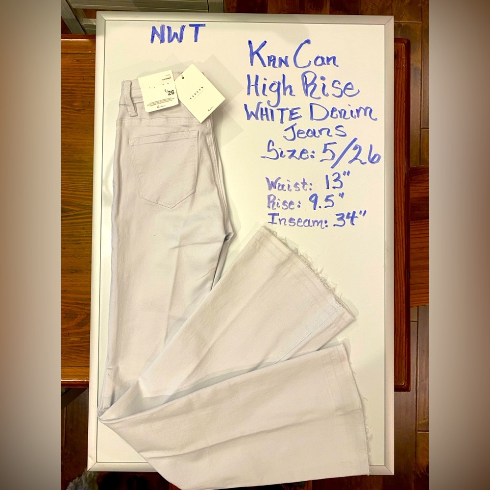KanCan High Rise White Denim Jeans